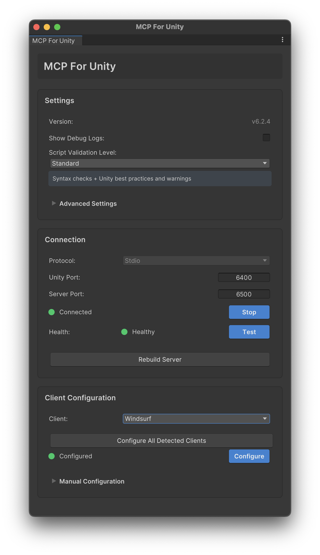 MCP for Unity screenshot