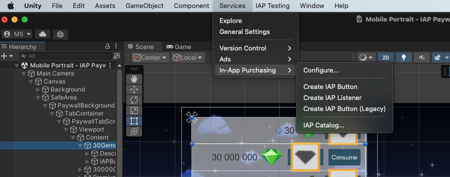 Creating a Codeless IAP Button in the Unity Editor